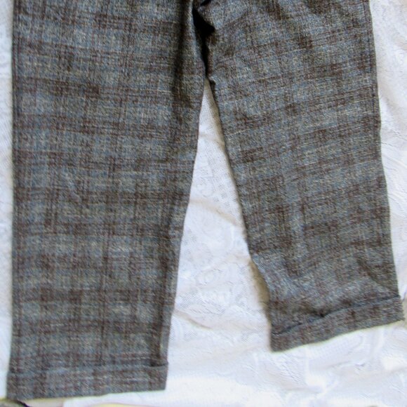 Nierne by giab's Made Italy Grey/Brown/Blue Capri  Women Pants Size 44 IT (M) - Picture 8 of 10